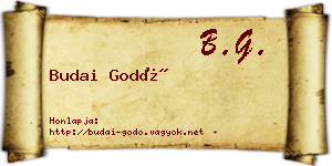 Budai Godó névjegykártya